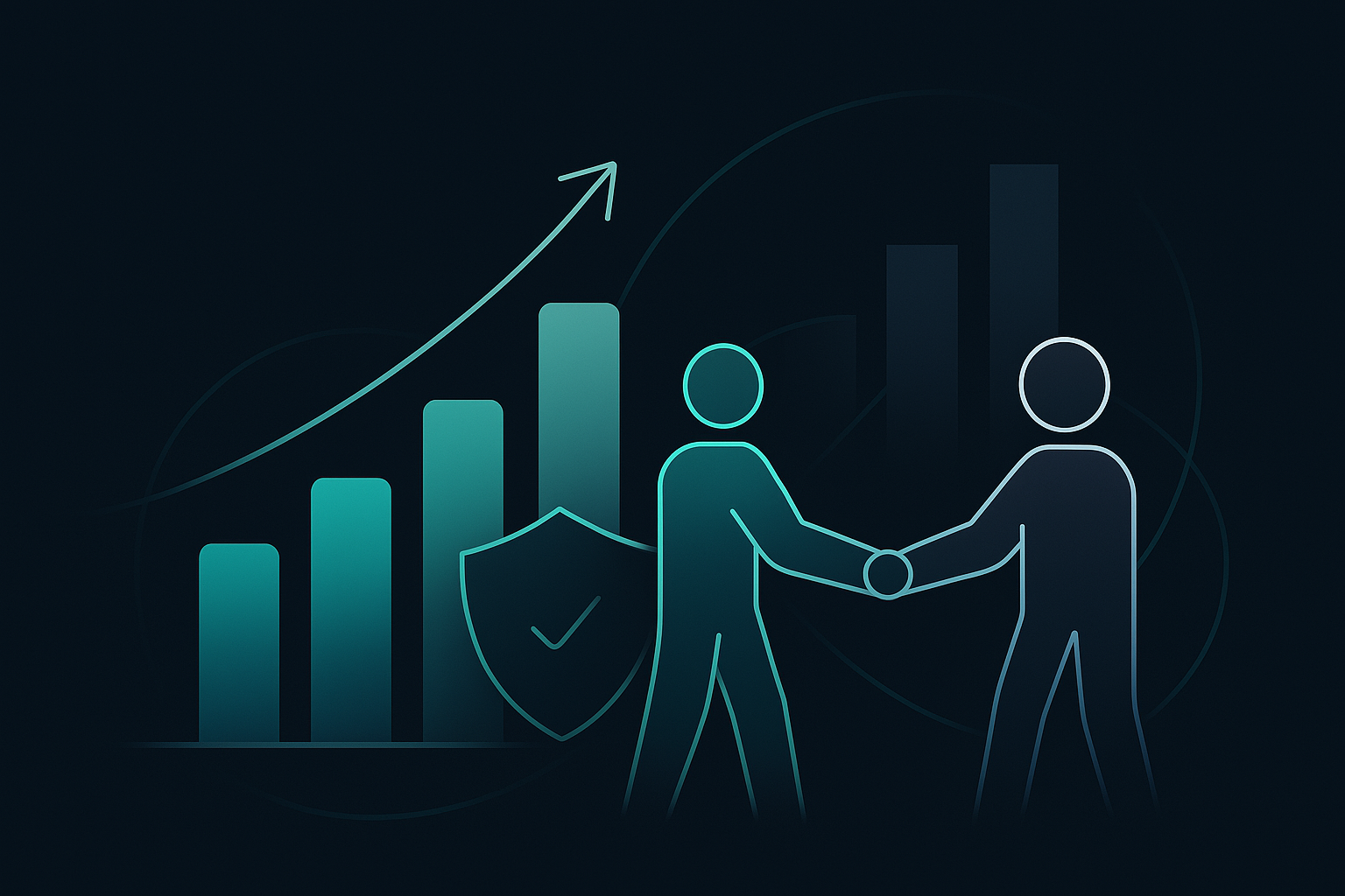 Abstract visual representing business growth and IT partnership